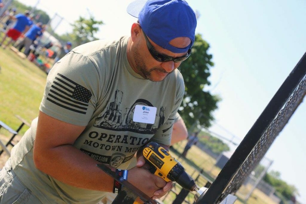 Jose Martinez, an Army veteran, works on various projects with The Mission Continues to help other veterans