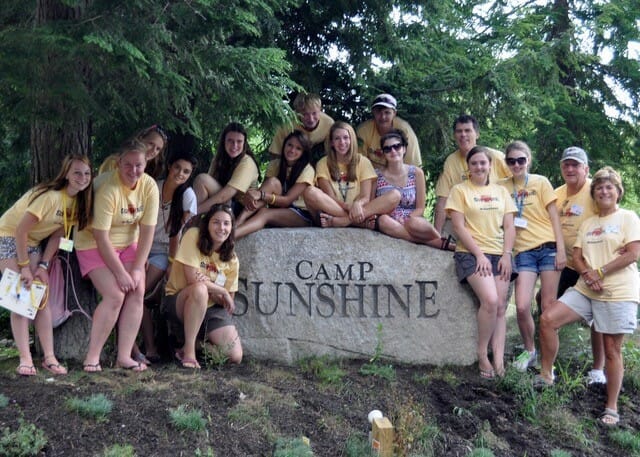 Carol Tonge (far right) with Camp Sunshine volunteers./Courtesy Carol Tonge