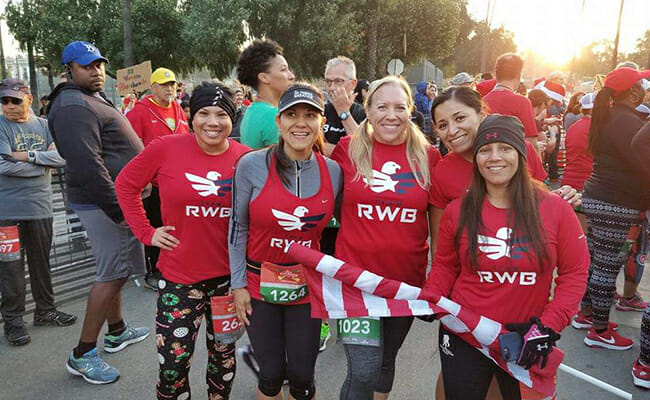 Team Red, White and Blue eagles participate in the annual Army Ten-Miler in Washington, D.C. 