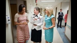 Michelle Obama and Jill Biden