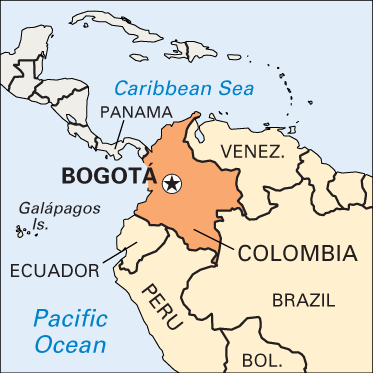 Bogota Columbia Map