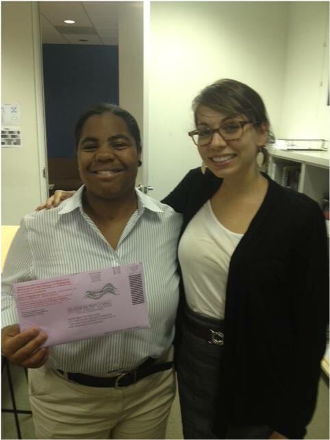 Rachele and a student Rachele and a student