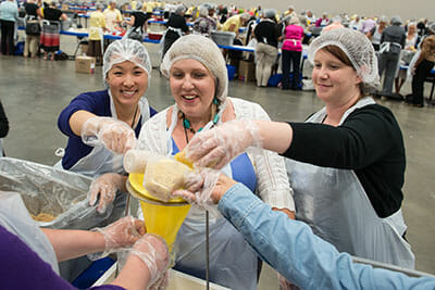 happy, healthy volunteers