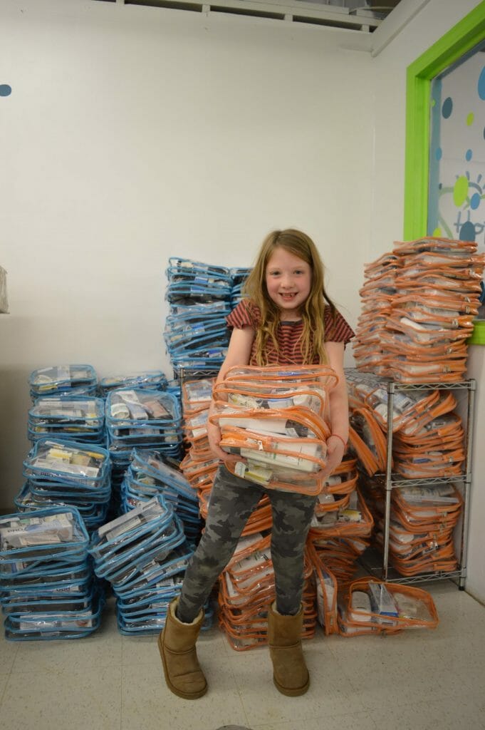 Grace Feingold is seen here at the Hope and Comfort warehouse opening in 2015. The warehouse holds 45,000 products./Courtesy Jeff Feinfold.