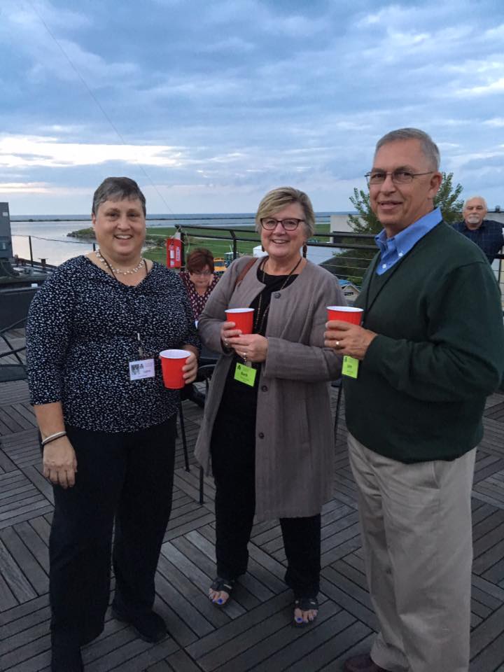 Lynn Hubach (left) at an event for VeloSano, a cancer research fundraiser./ Courtesy Lynn Hubach