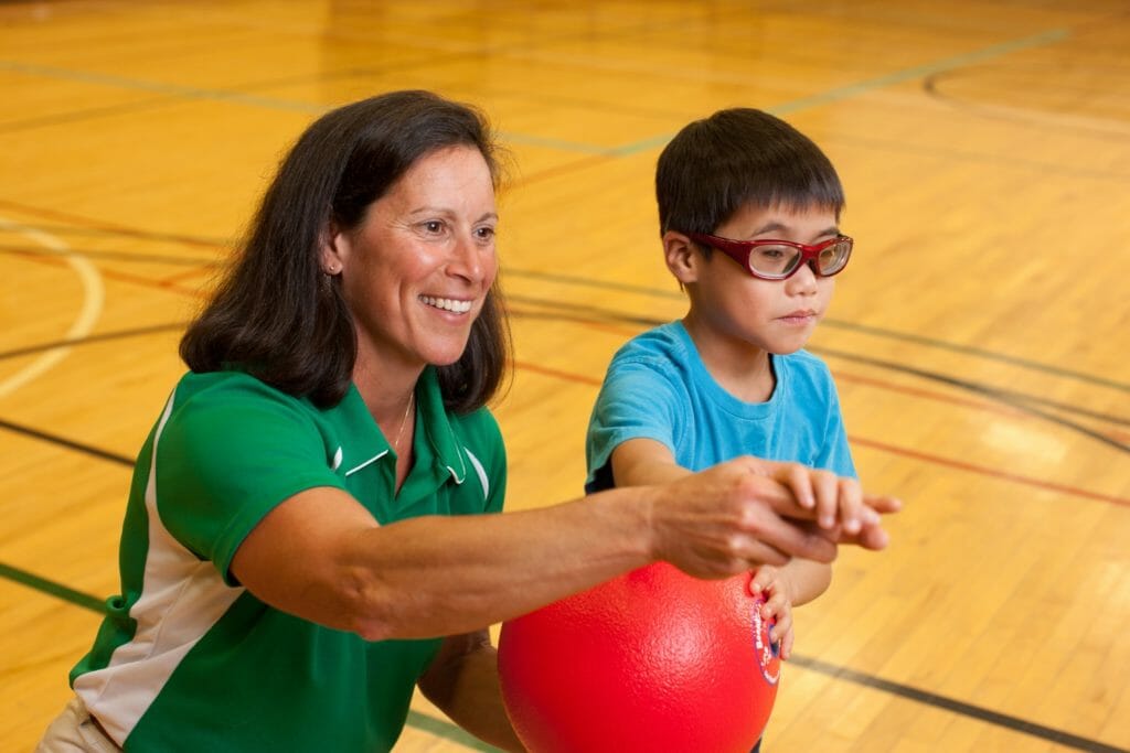 Lauren Lieberman pictured with a camper from Camp Abilities Brockport./Courtesy Lauren Lieberman