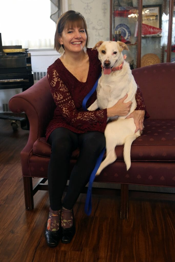 Tamara and her new rescue puppy, service dog-in-training Iris./Courtesy Tamara O'Hearn-Amman