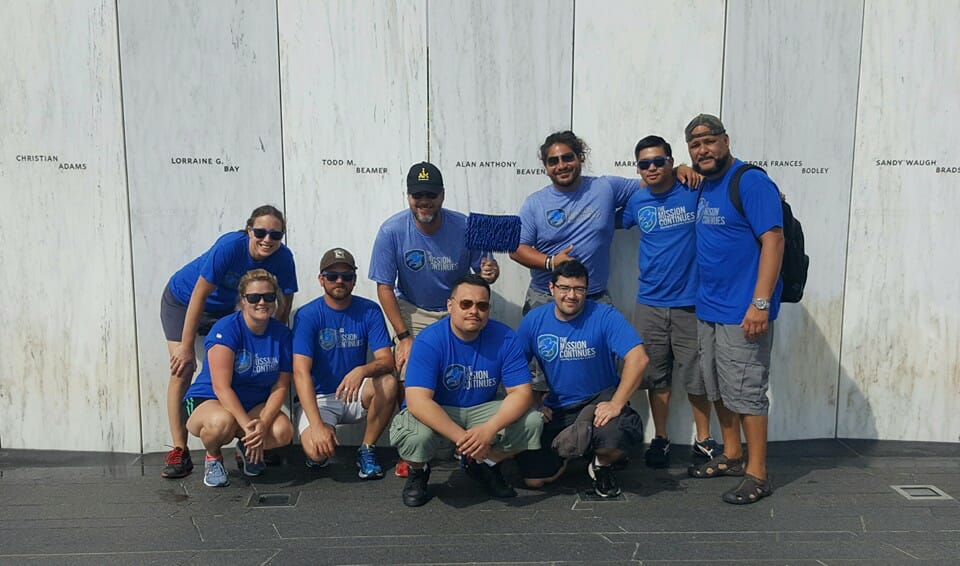 Jose Martinez volunteers at a service project for the United 93 Memorial through The Mission Continues.