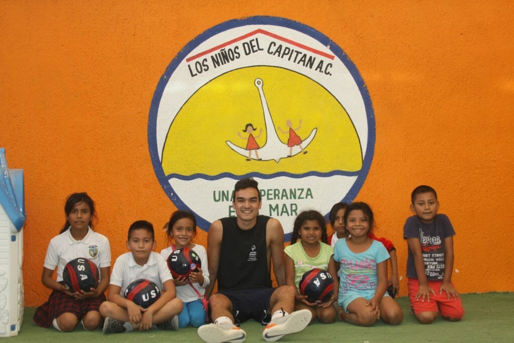 Stephen Schirra and attendees of his soccer clinic in Cabo San Lucas, Mexico./Courtesy Stephen Schirra