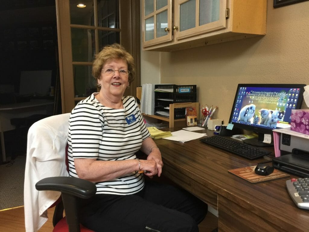 Jerri Slocumb volunteering at the Habitat for Humanity North Idaho office./Courtesy Habitat for Humanity of North Idaho