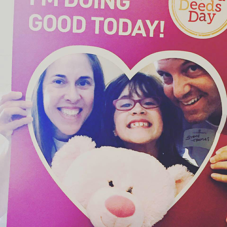 Andrea and her family on Good Deeds Day 2017.