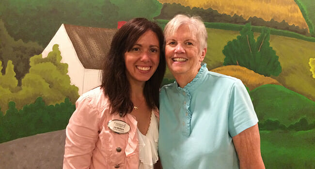 Gwen Joseph and Liz Vachon, volunteer coordinator for Canterbury-on-the-Lake.