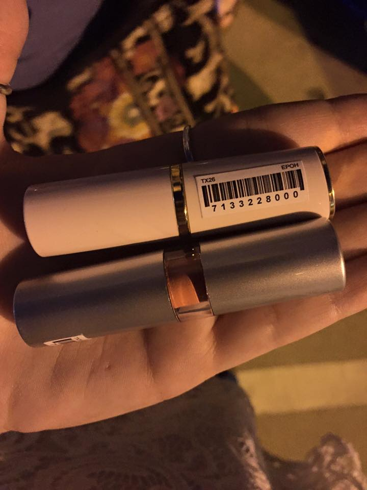 Lipsticks with Rescue Houston's 24/7 helpline disguised as the barcode./Courtesy Cassie Holloway