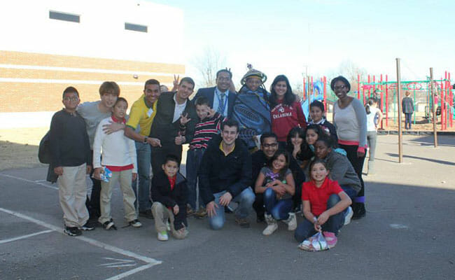 Akash hosted an International Day at Hayes Elementary School in Oklahoma City, featuring international volunteers from more than 15 countries.