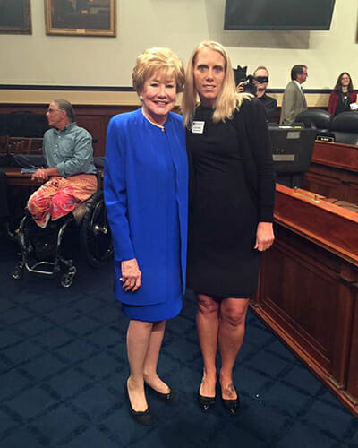 Joey Caswell joined Sen. Elizabeth Dole for an advocacy event on Capitol Hill in Washington, D.C., during her fellowship with the Elizabeth Dole Foundation.