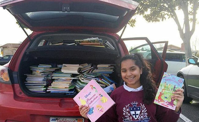 Fatima Yousef, 16, started a nonprofit to advance literacy of underprivileged children in her community.