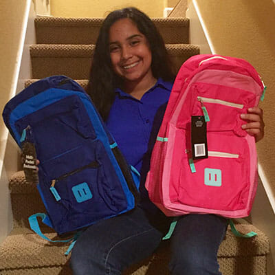 Fatima's next big project is Backpacks for a Future, which aims to provide low-income minority children with backpacks and school supplies before school starts. 
