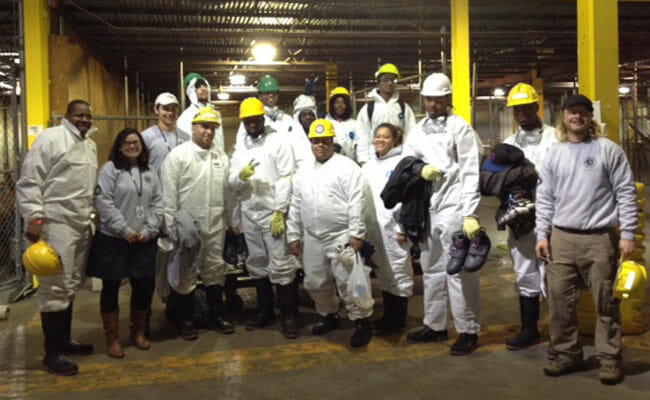 The first team of volunteers trained by AmeriCorps St. Louis ERT in the Volunteer Recovery Center set up by the Long Island Volunteer Center after Superstorm Sandy in 2012.