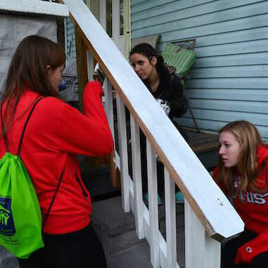 Volunteers worked on a variety of projects, including painting ramps, porches, yard work, addressing safety issues, and more.  