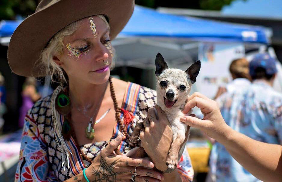 Carla Naden and one of her rescues, Tio Benito./Courtesy Carla Naden (Photographed by Pixel and Paper Photography)