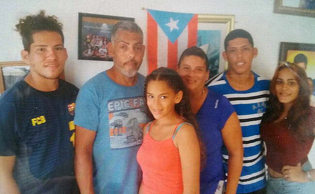 The Reyes Torres family, from left to right: Carlos Reyes Torres, Carlos Reyes Cruz, Lizbeth Reyes Torres, Maria M. Torrez Nuñez, Shaquille Reyes Torres, and Anaisa Reyes Torres.