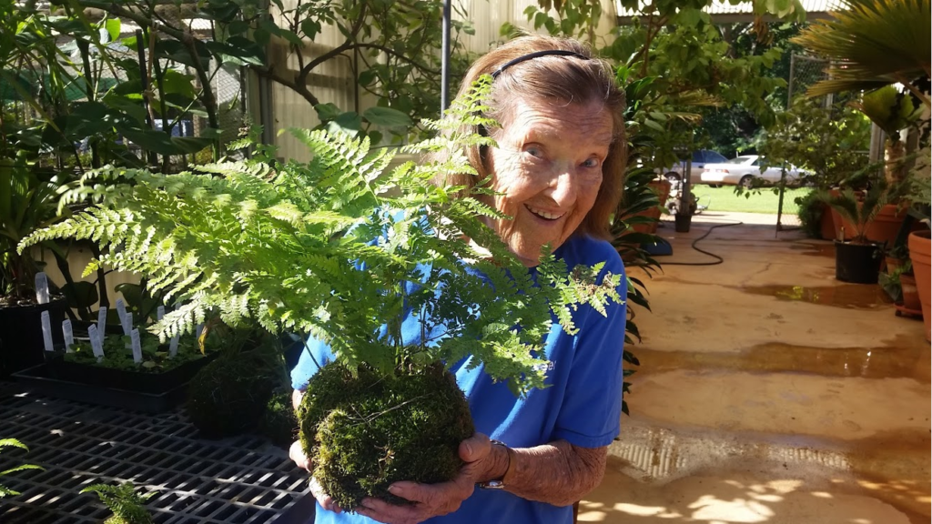 Margery Hexton readies plants for transplant at the National Tropical Botanical Garden./Courtesy Jessica Clabo