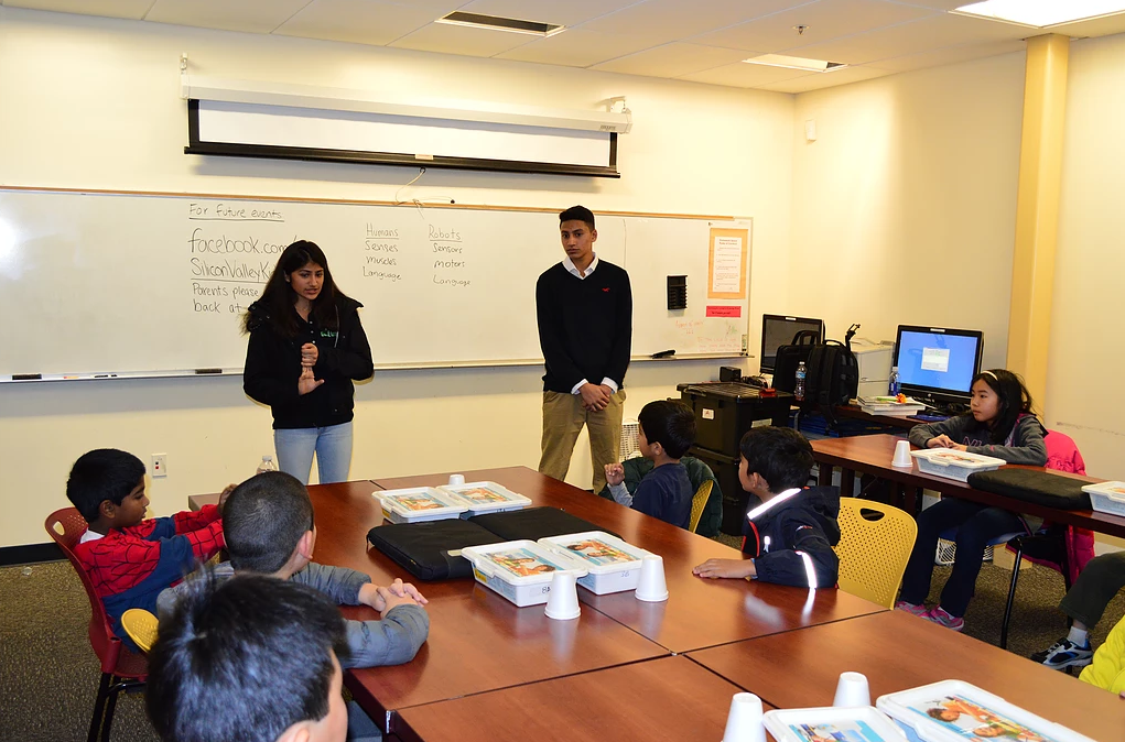 Sapna and her brother Avi facilitating a weekend workshop at the Tully Library in San Jose./Courtesy Sapna Desai
