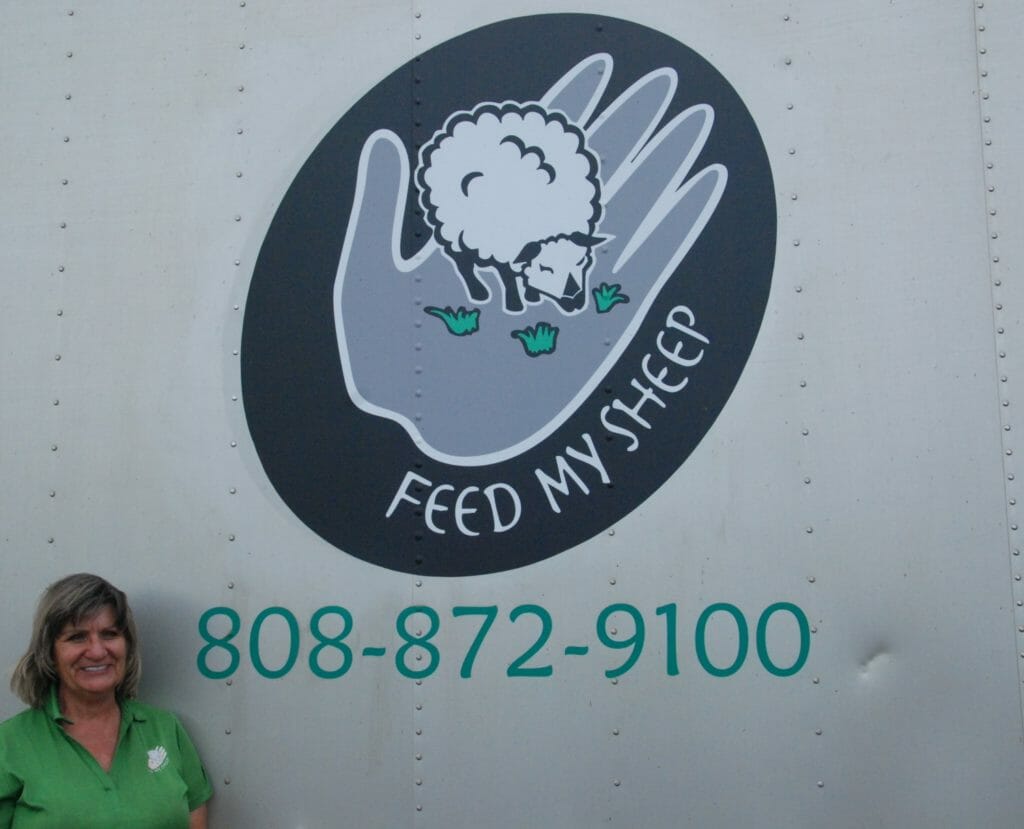 Joyce works full-time at Feed My Sheep without pay and without benefits/courtesy Joyce Kawakami