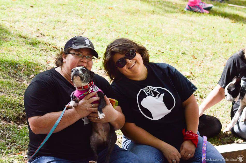Renee(right) & Courtney at a parade raising awareness for rescue./Courtesy Renee Ussery & Courtney Bryson