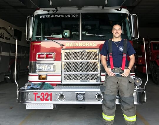 Mario noticed many homes didn’t have smoke detectors, so he worked with the American Red Cross to receive free smoke detectors that he now personally installs in Matamoras homes./Courtesy Mario D'Ambrosio