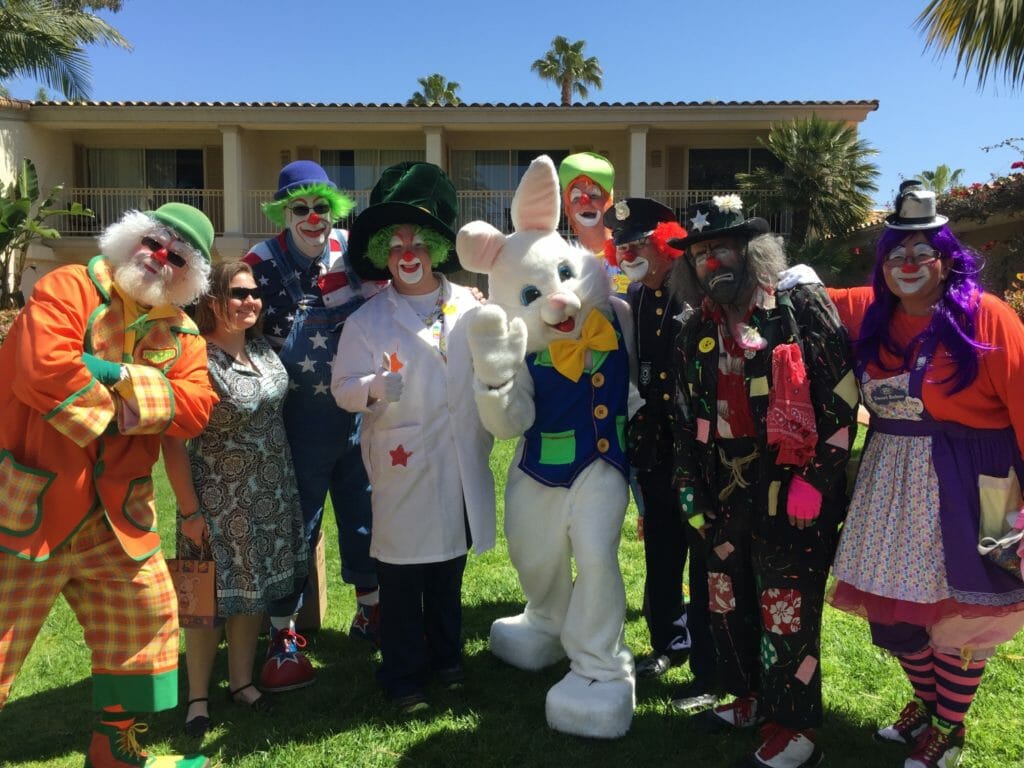 Cole Morrie (4th from left) at Easter Seals Eggstravaganza children’s Easter egg hunt./Courtesy Cole Morrie