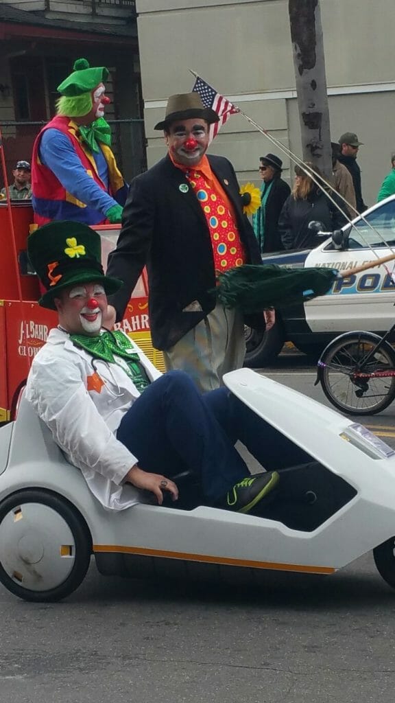 Cole Morrie (left) at the Tierra Santa Flag Day parade./Courtesy Cole Morrie