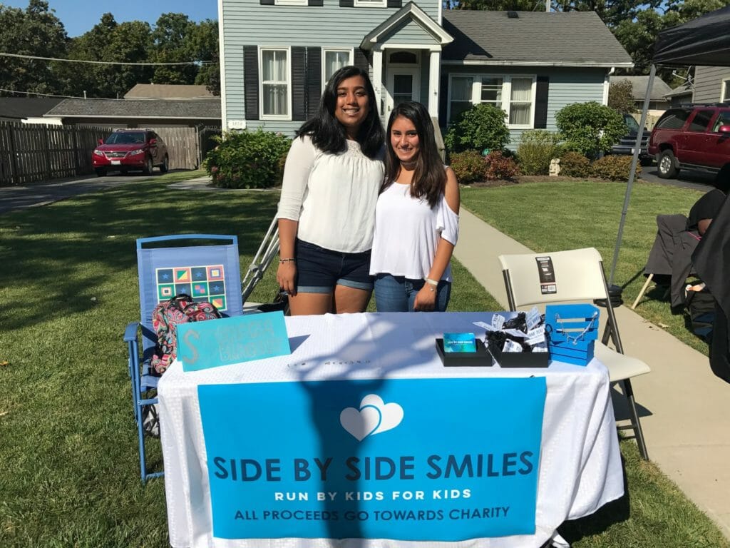 Nandini Arakoni (left) and Sanjana Gangadharan (right) started Side by Side Smiles in 2017./Courtesy Nandini Arakoni