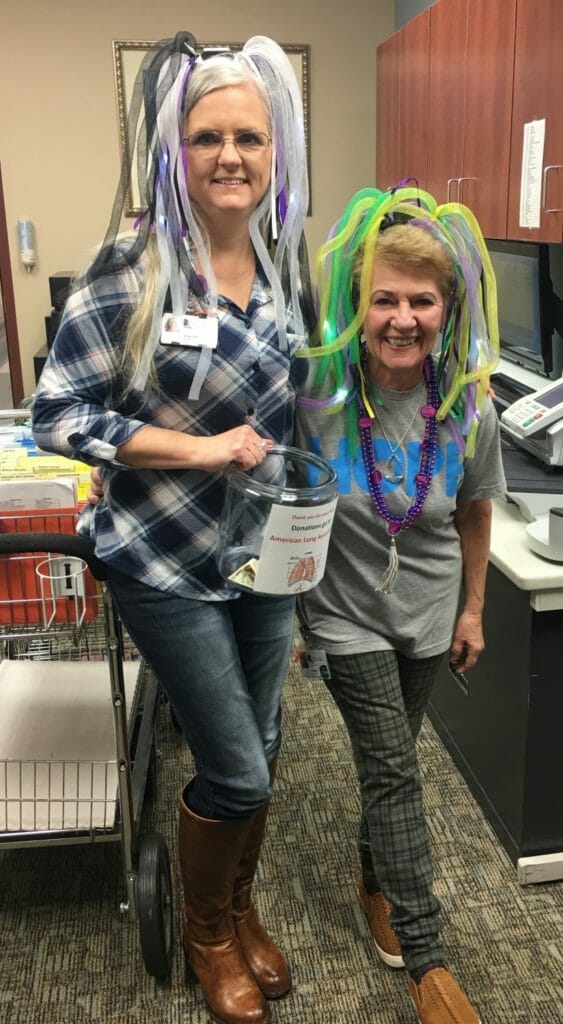 Loretta with one of our nurses Anita. Loretta helps CTCA with fundraisers for raffle tickets and money for local charities./Courtesy Loretta Brunetti