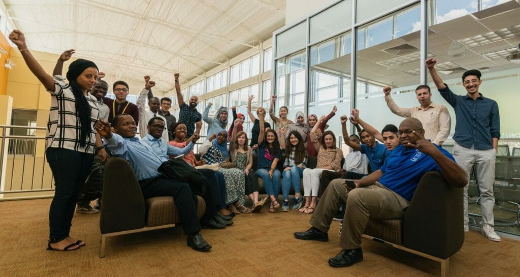 "This is an all-volunteer student group (MINA) after we had just had one of our summits – the theme for this one was financial aid." (Tom Griscom/Getty Images)