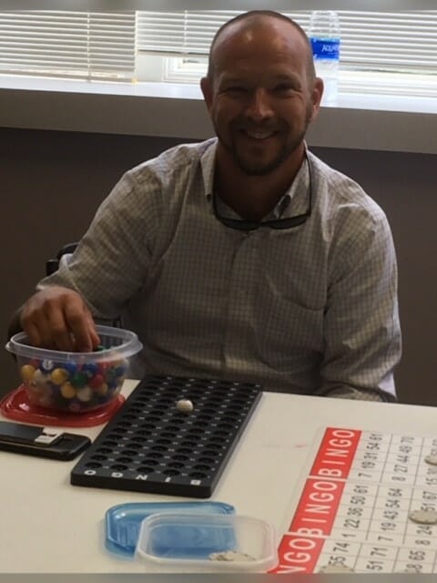 Stephen Roe at BINGO night./ Courtesy Amy Howard