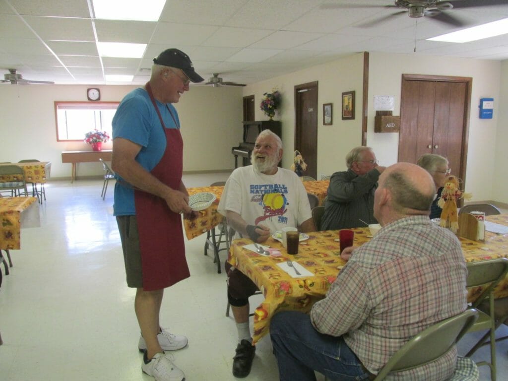 Lou Woltering at the Community Center in Mayhill, New Mexico./ Courtesy Lou Woltering