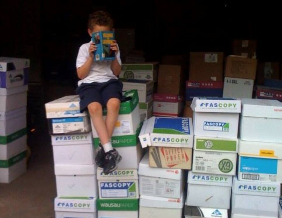 Ryan has been volunteering with Read Indeed since he was 5 years old, when the first load of books were distributed from the Keller family garage./Courtesy Ryan Keller
