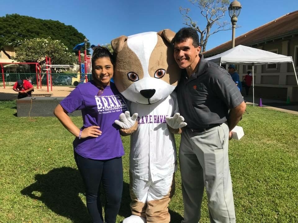 Mahealani volunteering at the Leeward YMCA Community Day./ Courtesy Mahealani Sims-Tulba