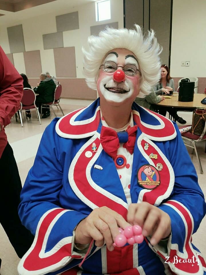 William dresses as his clown counterpart, Wee Willie, to entertain kids at parades, luncheons and other events./ Courtesy William Romer