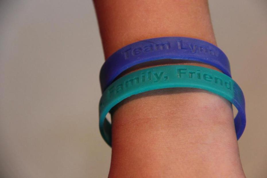 When Carl Scheitrum’s wife was diagnosed, a family friend created a “Team Lynn” bracelet, raising over $1,500 for CCF./Courtesy Carl Scheitrum