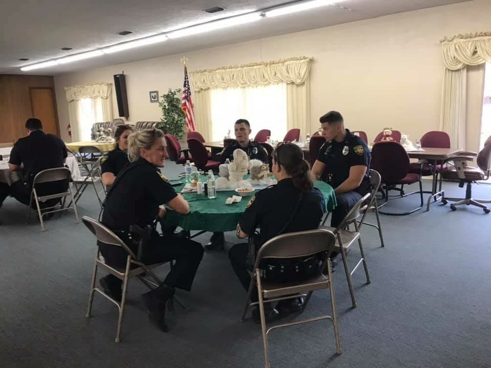 The Foundation feeds the local police force twice a month as a way of saying thanks./Courtesy Jo Chesser