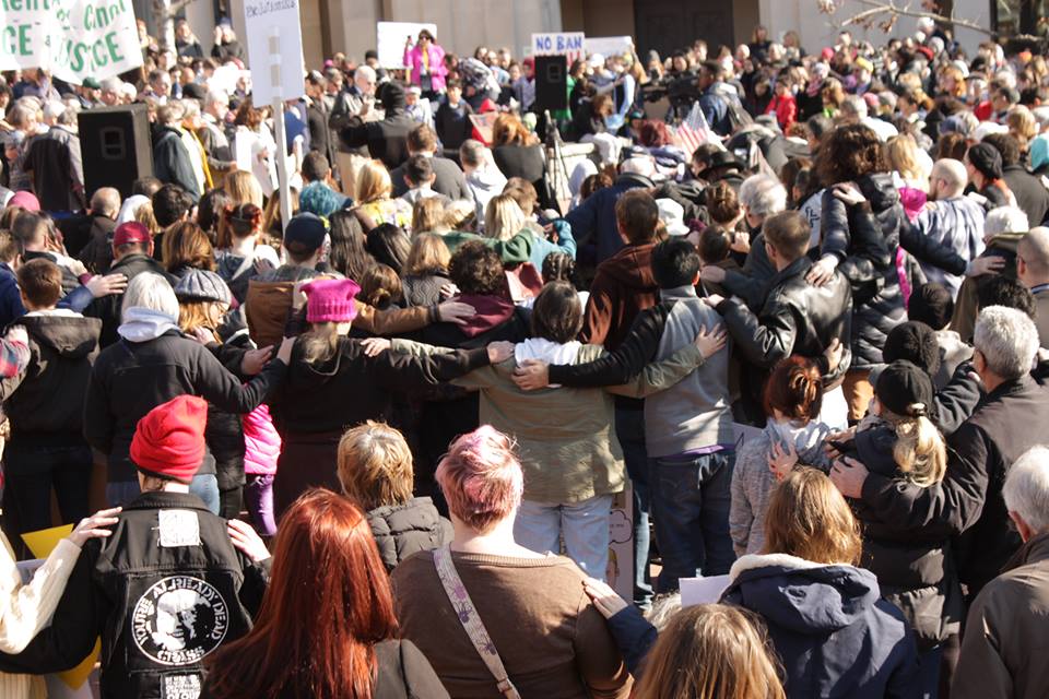 Stan Zerkowski pictured leading thousands of interfaith sisters and brothers in prayer in Lexington, Kentucky in 2016./Courtesy Stan "JR" Zerkowski