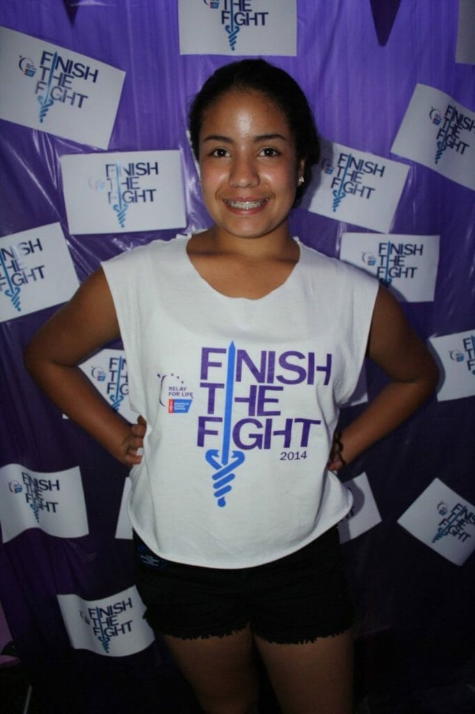 Isabella Sapio volunteering at a walk to raise money for cancer research./Courtesy Isabella Sapio