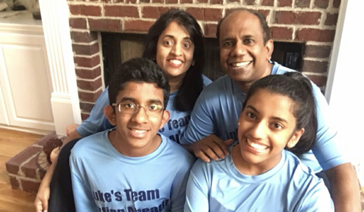 Jeevanayagam Family, finalists for Disney and Points of Light Volunteer Family of the Year.