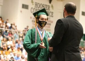 photo of student graduating