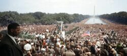 View of the huge crowd from the Lincoln Memorial to the Washington Monument, during the March on Washington