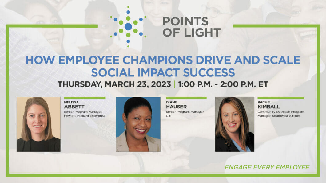 How Employee Champions Drive and Scale Social Impact Success Webinar GFX