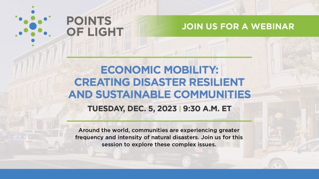 Economic Mobility: Creating Disaster Resilient and Sustainable Communities