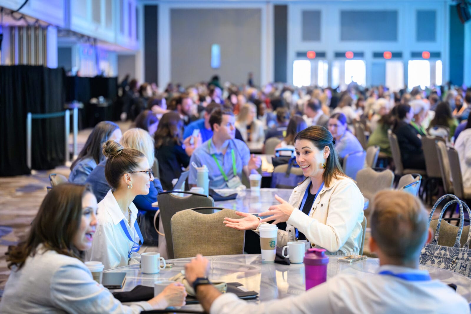 Attendees seated at round tables during a breakout session at the 2025 Points of Light Conference, a leading volunteerism and nonprofit leadership conference focused on civic engagement and cross-sector collaboration.; 2026 nonprofit conferences
